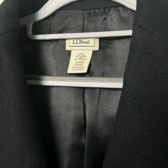 LL Bean Wool/ Cashmere Black Women Blazer - Picture 3 of 6